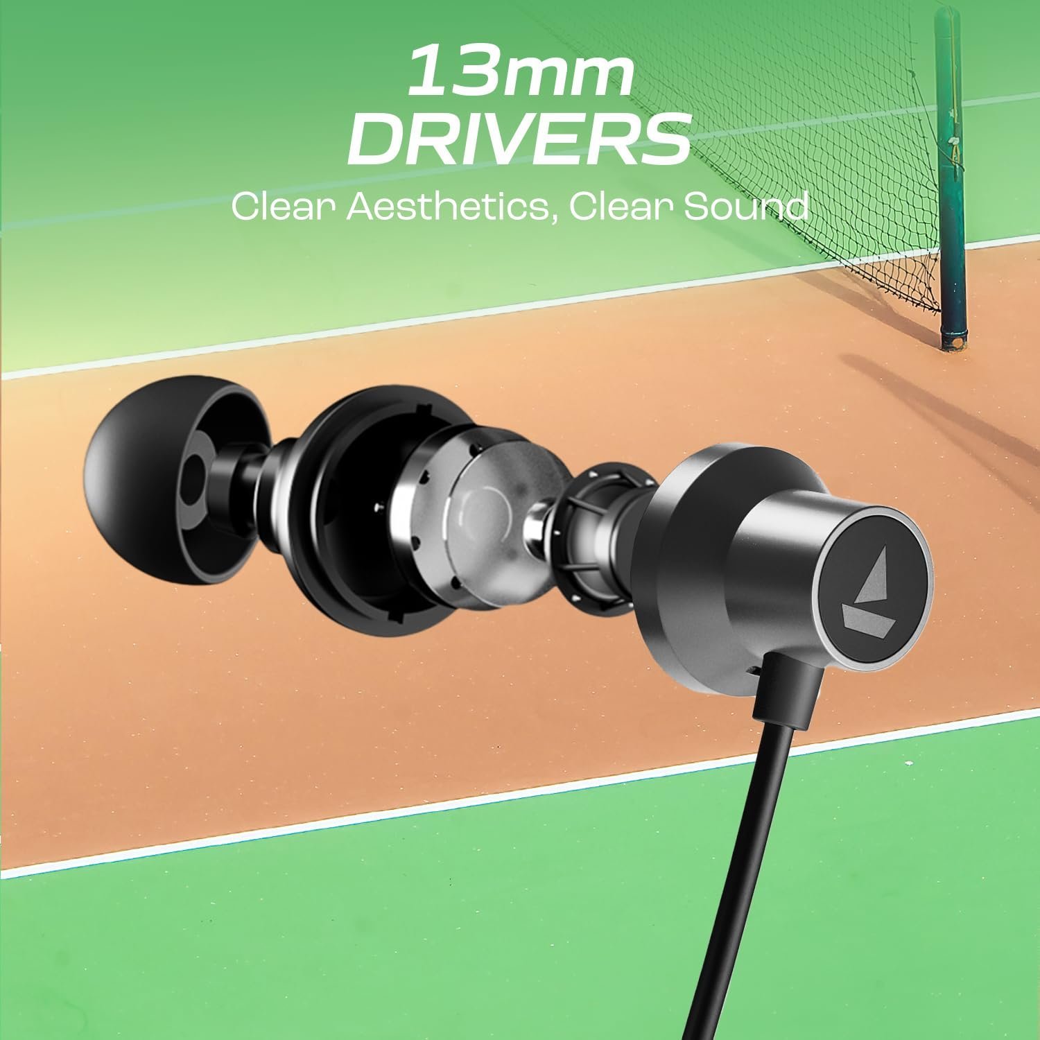 Boat Rockerz 280 ANC w/Crystal Bionic Sound Powered by Dirac Opteo, Active Noise Cancellation, 13mm Drivers, ASAP Charge, 24H Playback & ENx Tech in- Ear Bluetooth Neckband(Gunmetal Black) - Image 2