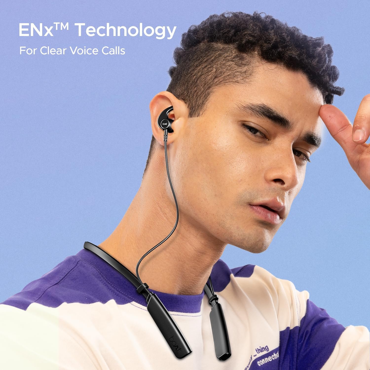 Boat Rockerz 238 Pro, 20H Battery, ENx, Beast Mode, Vibration Alert, ASAP Charge, Dual Pairing, Bluetooth Neckband, Wireless with Mic Earphones (Active Black) - Image 3