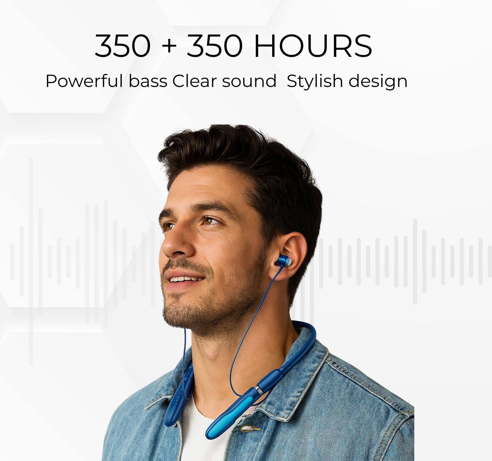 Original for Boat Nirvana 700 ANC Wireless Neckband Earphones, 30dB Active Noise Cancellation, 700H Playtime, Magnetic On/Off, Spatial Audio, AI ENx Mic, Fast Charging (Navy Blue) - Image 3