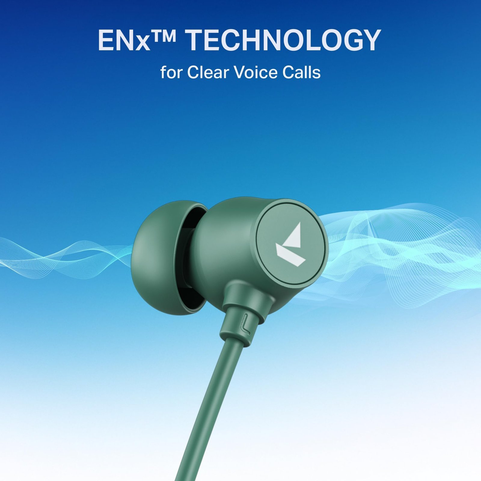 boAt 2025 Launch Rockerz 301 ANC, (~30dB) ANC, 13mm Drivers,ENx, 40ms Low Latency,Hall Switch,40H Battery, Stream Ad Free Music via App Support, Bluetooth Neckband, Wireless with Mic Earphones (Green) - Image 7